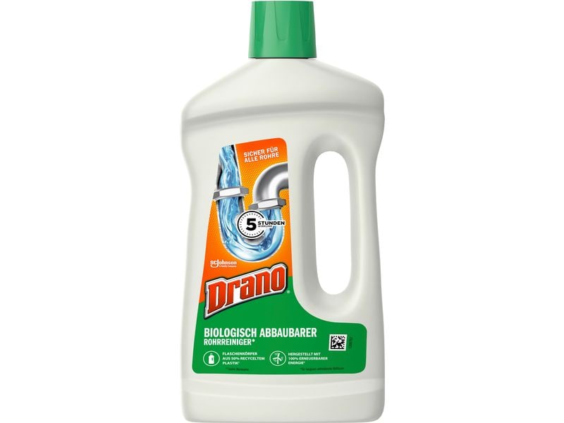 Drano Biologisch abbaubarer Rohrreiniger 0.75 l Abflussreiniger für langsam abfliessende Abflüsse