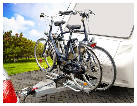 Porte-vélo pour Plateforme Eufab - 2 Vélos Noir Argent