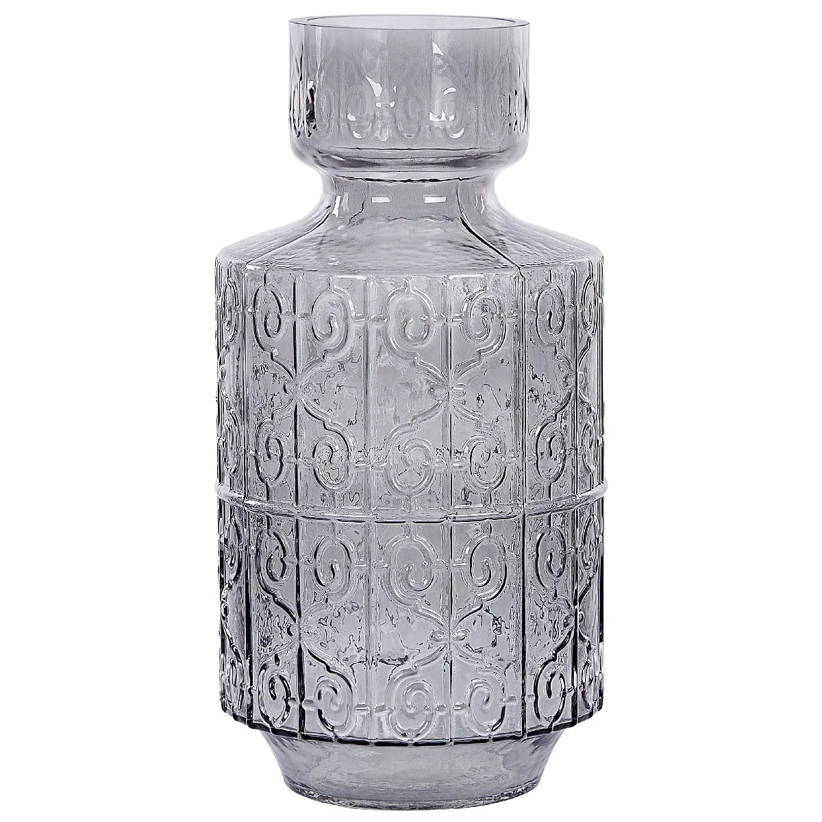Beliani Vase à fleurs DIKELLA Gris