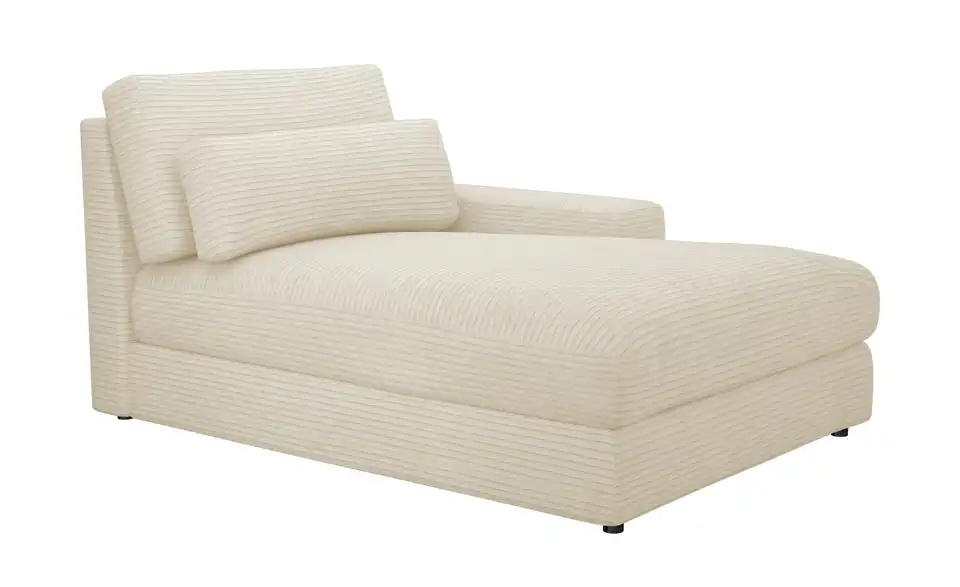 Element Branna Beige Cordstoff Ottomane rechts