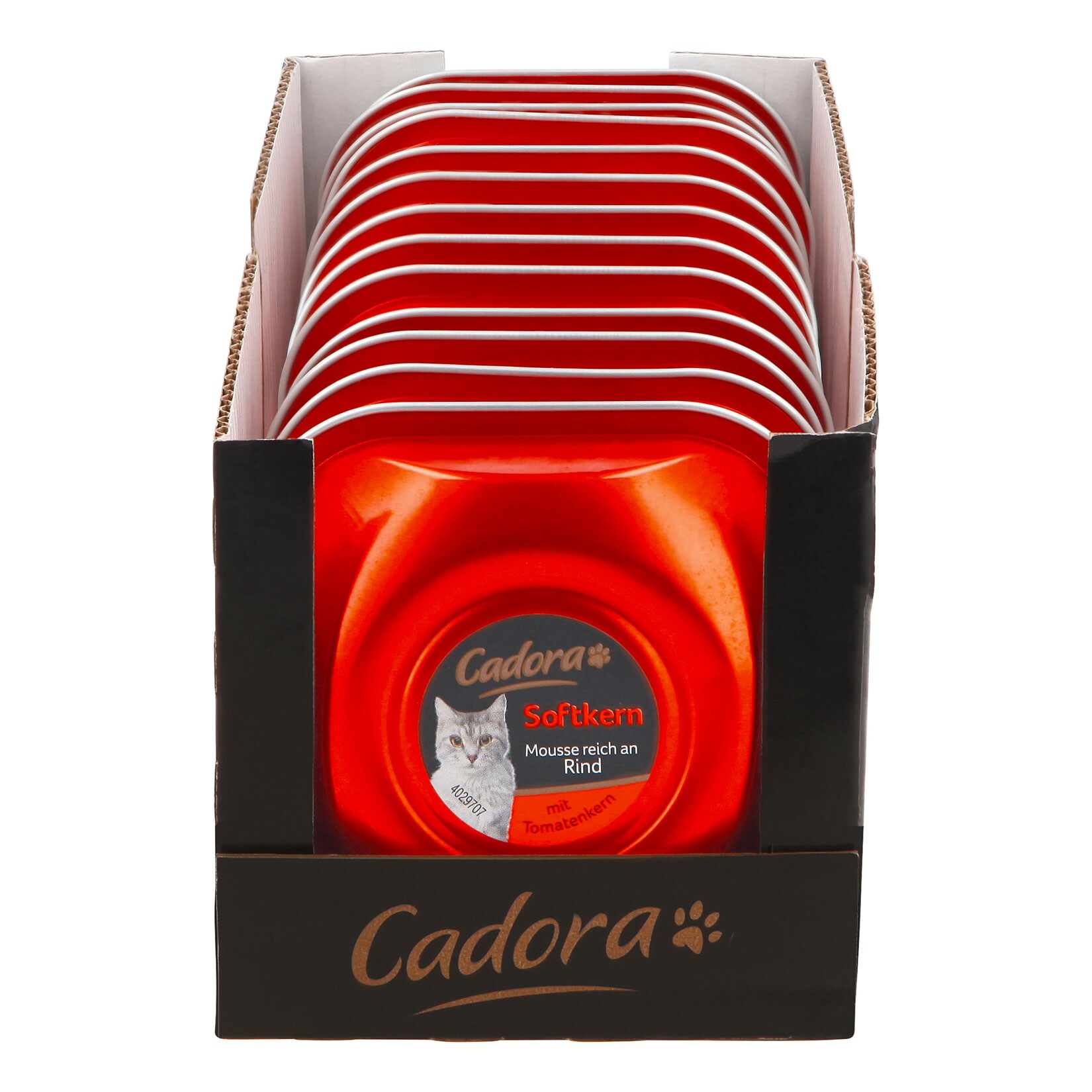 Cadora Katzennassnahrung Mousse Rind 85 g, 13er Pack
