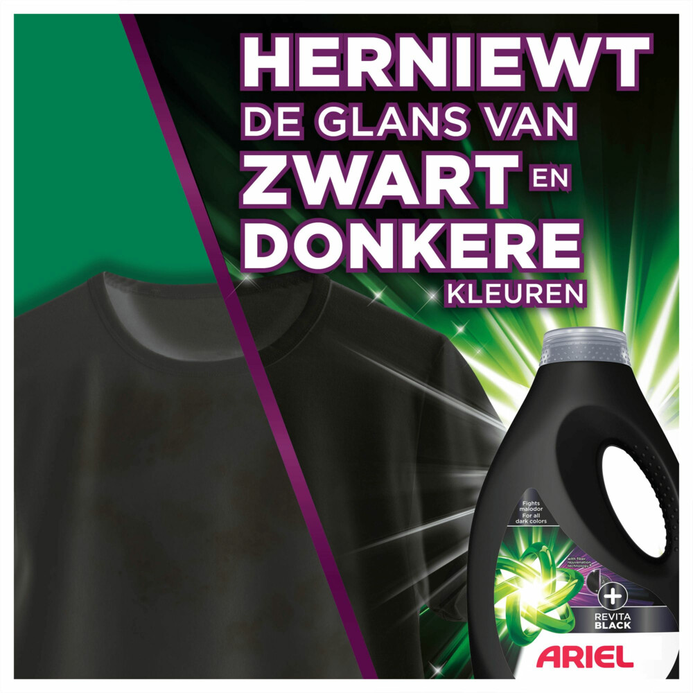 4x Ariel Vloeibaar Wasmiddel +Revita Black 18 Wasbeurten810 ml