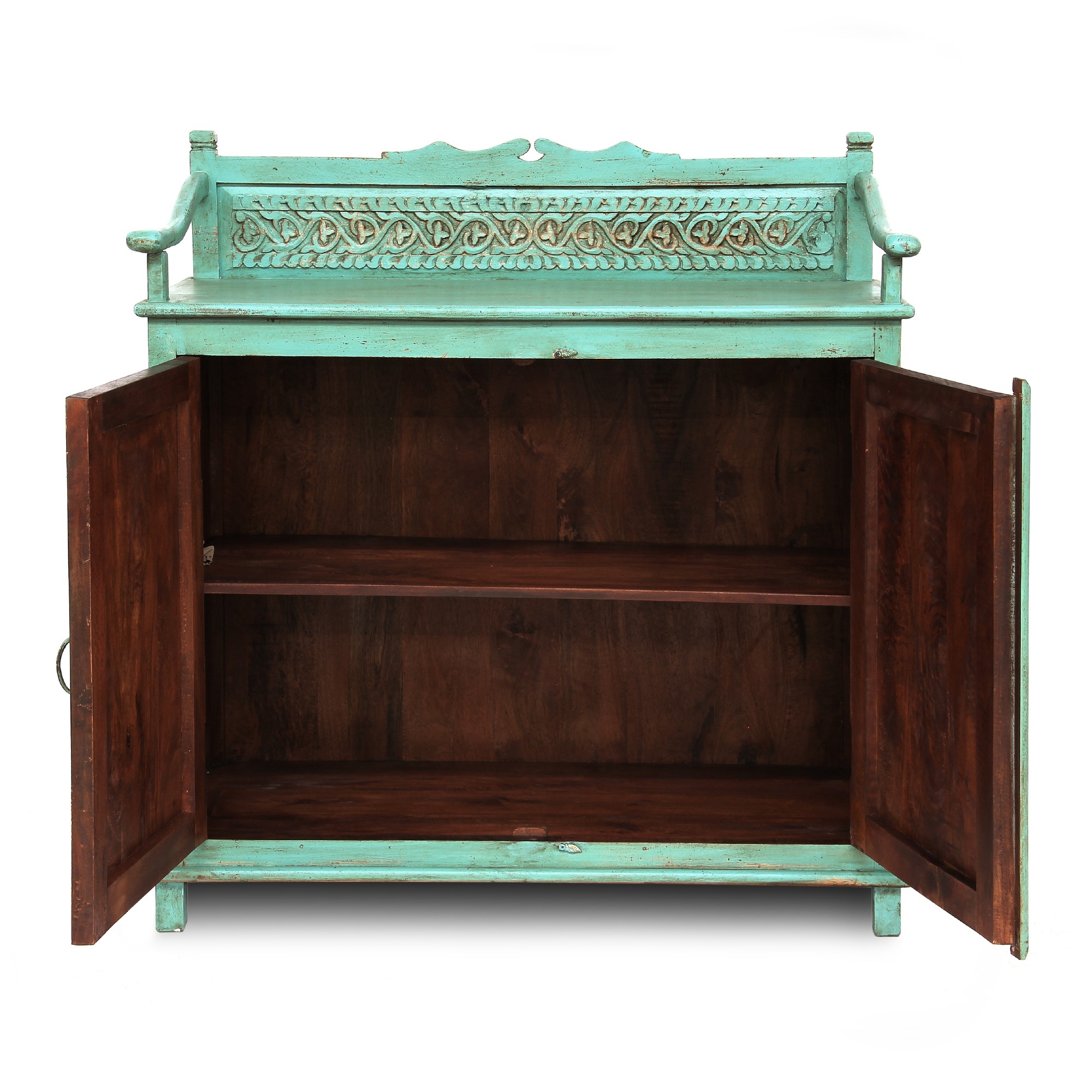 Kommode 'Hira', türkis, H 113 cm, B 110 cm, T 52 cm von fischer's lagerhaus