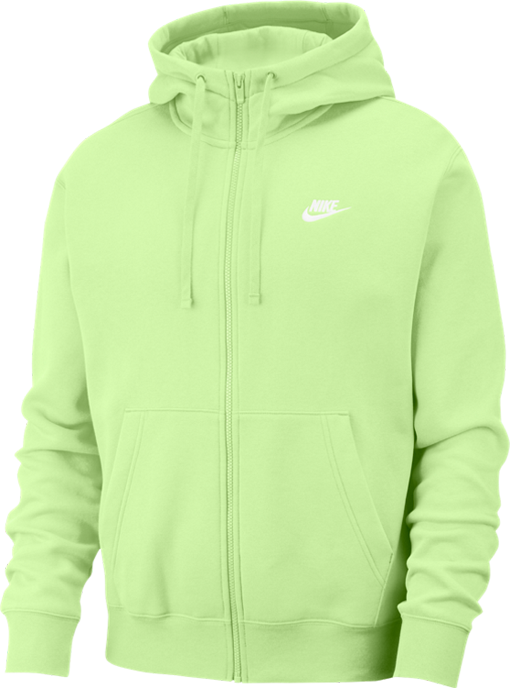 Nike Club Fleece Kapuzenjacke Grün Weiss F383