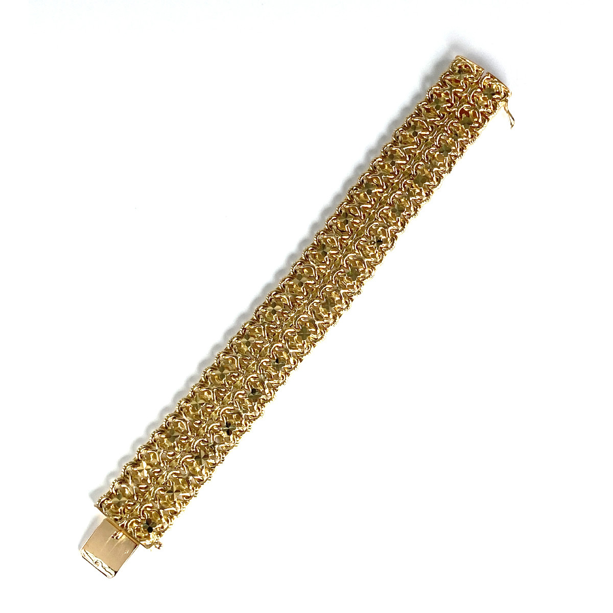Bracelet d'occasion or 750 jaune maille fantaisie 21 cm