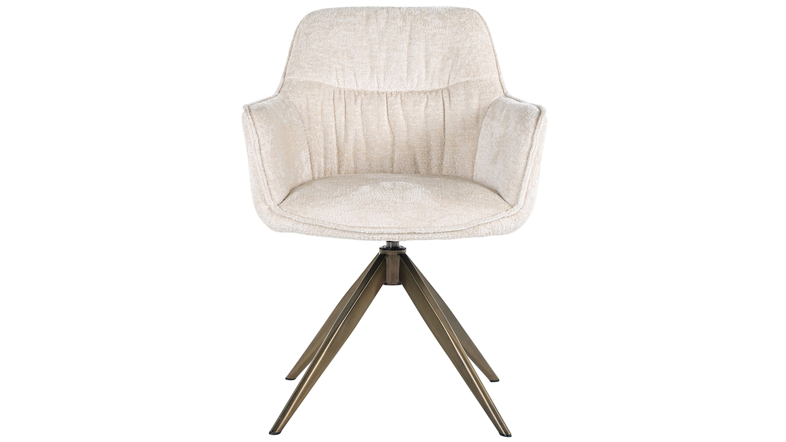Eetkamerstoel 210891 White Chenille Aline B59 x D61 x H82 cm