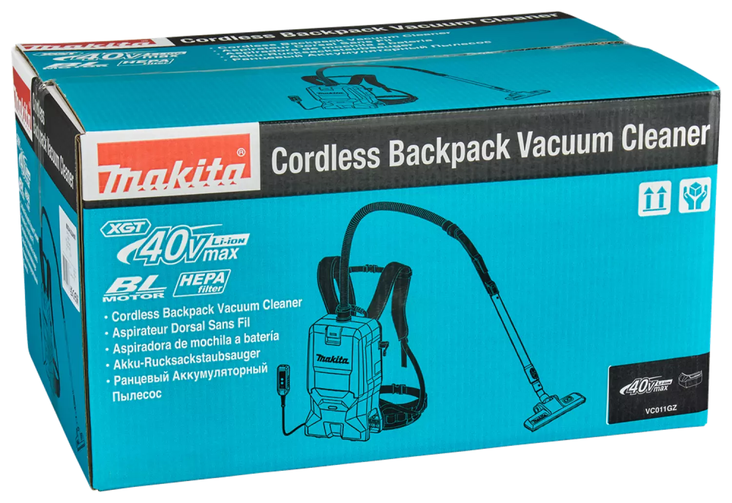 Makita VC011GZ XGT 40V Max Li-Ion Accu Rugstofzuiger Body - 200mbar