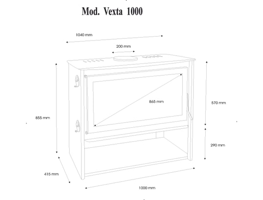 PANADERO - Poêle à bois mod. Vexta 1000