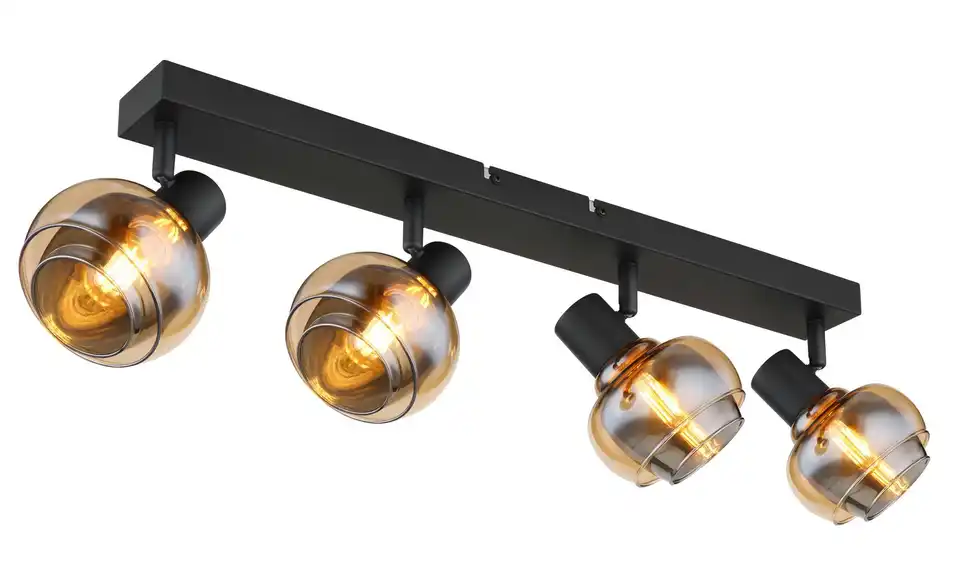Strahler 4-flammig 56 cm Schwarz