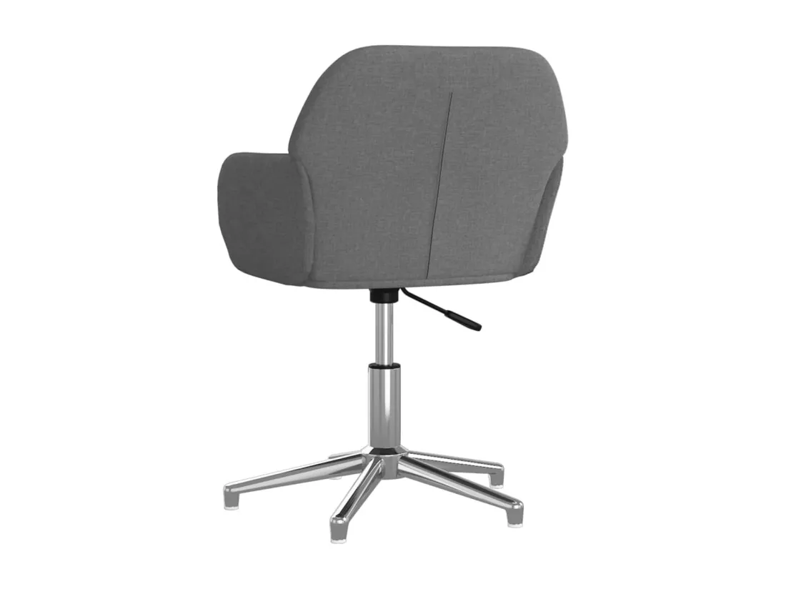Chaise pivotante de bureau Gris clair Tissu