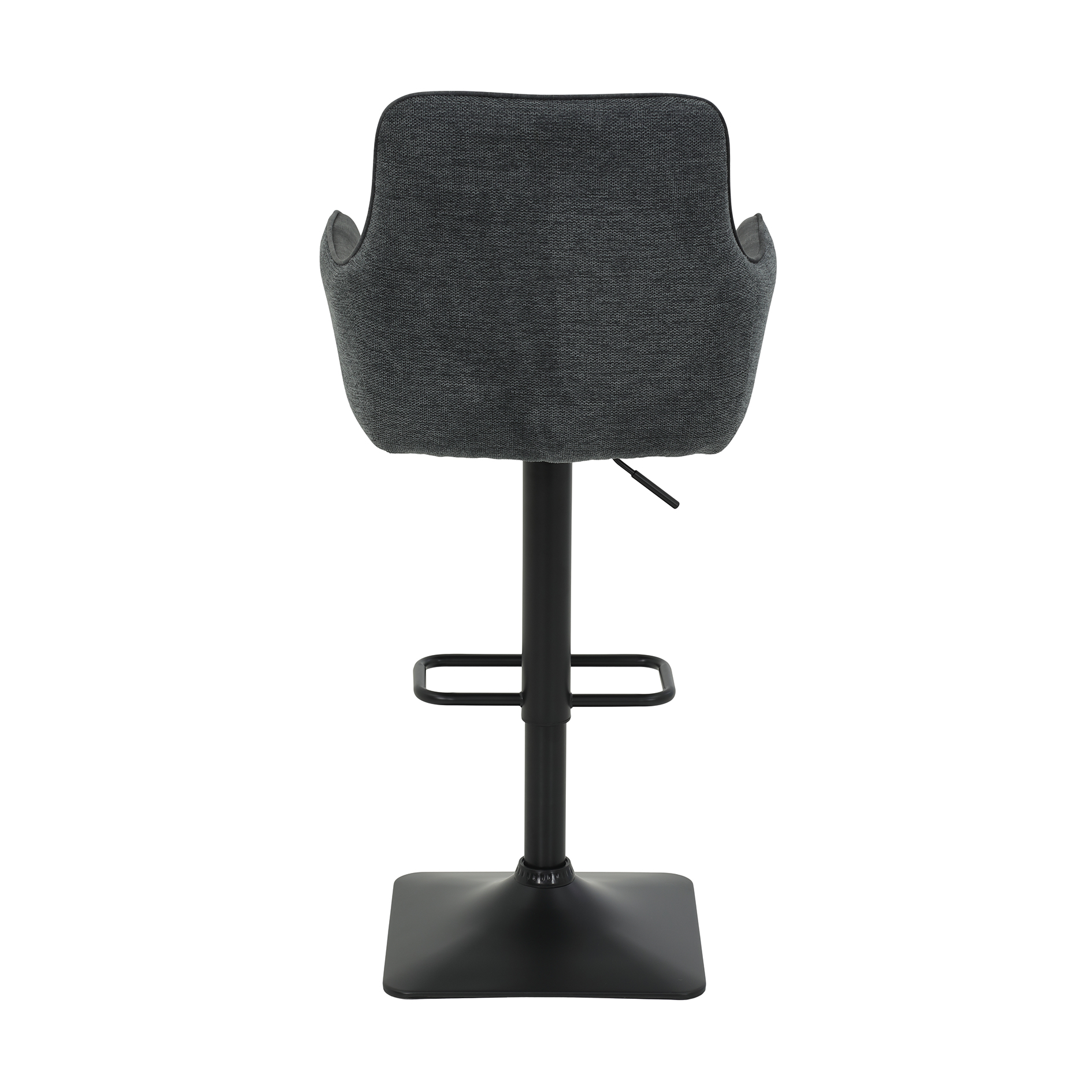 Barhocker - Vintage anthrazit-schwarz - Samtvelour-Webstoff - drehbar