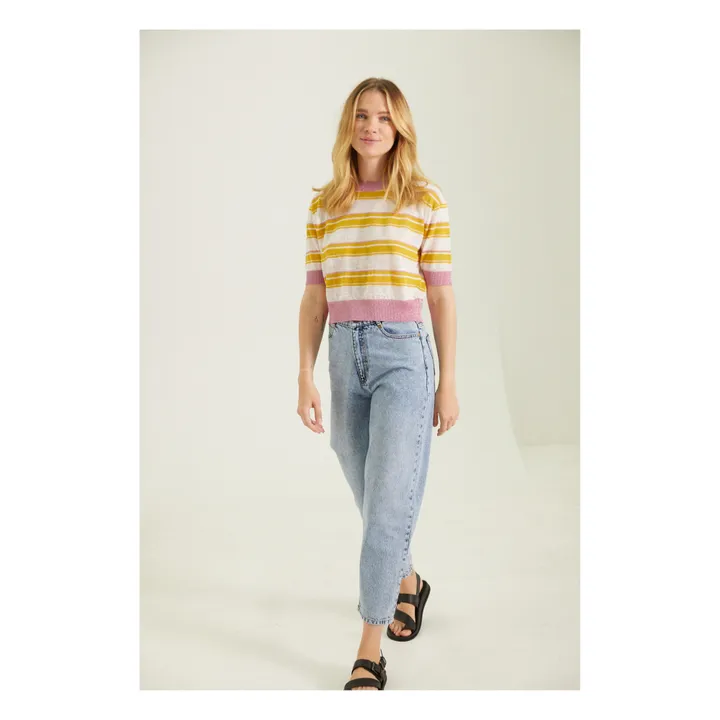 Tinsels Top Maille Adèle Lin | Jaune