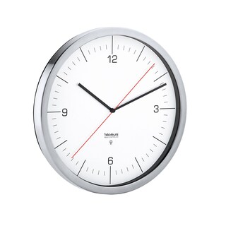 blomus Funkuhr CRONO 30,5 cm Edelstahl weiß