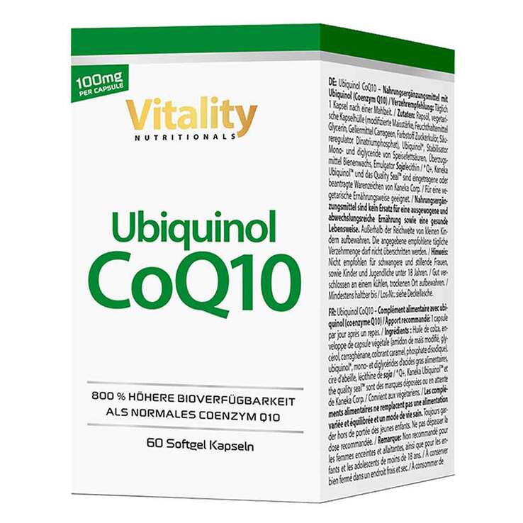 Ubiquinol COQ10 100 mg hochdosiert Weichkapseln, 60 St