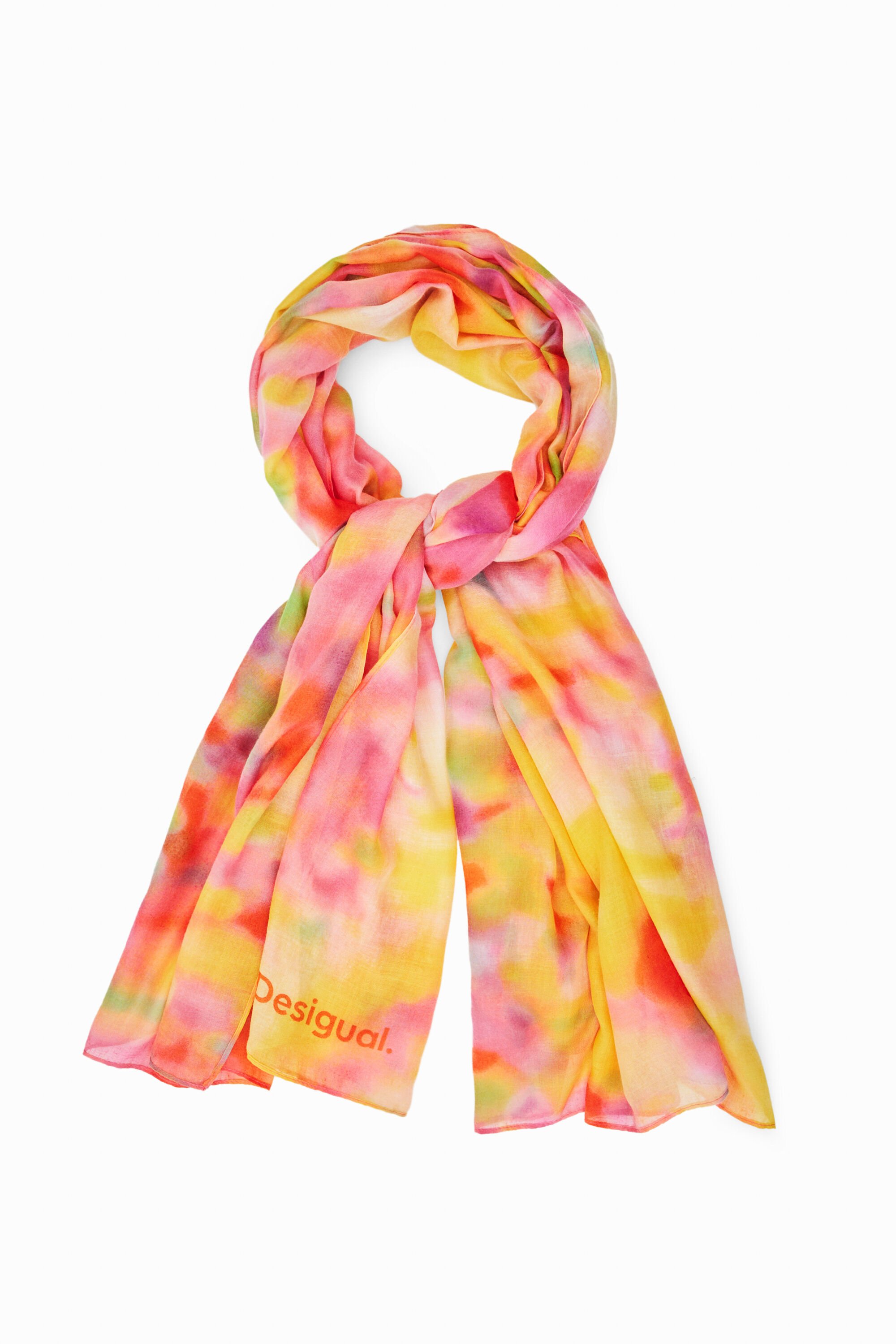 Foulard rectangulaire imprimé flou