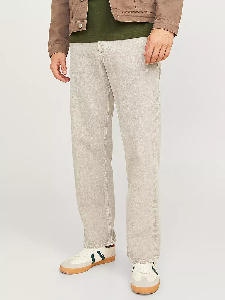 JACK & JONES Jeans Baggy Fit JJIEDDIE JJORIGINAL beige