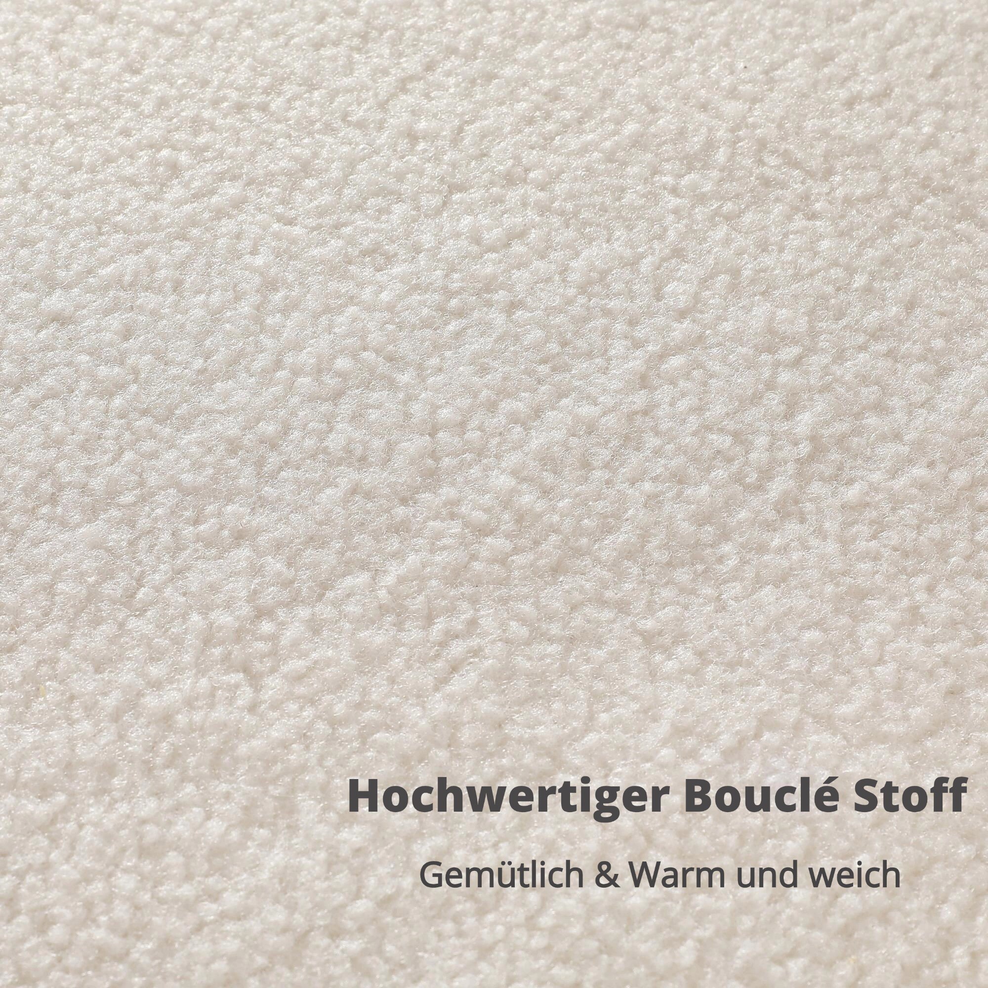 Makika Loungesessel Einzelsofa Lia aus Bouclé in Weiß