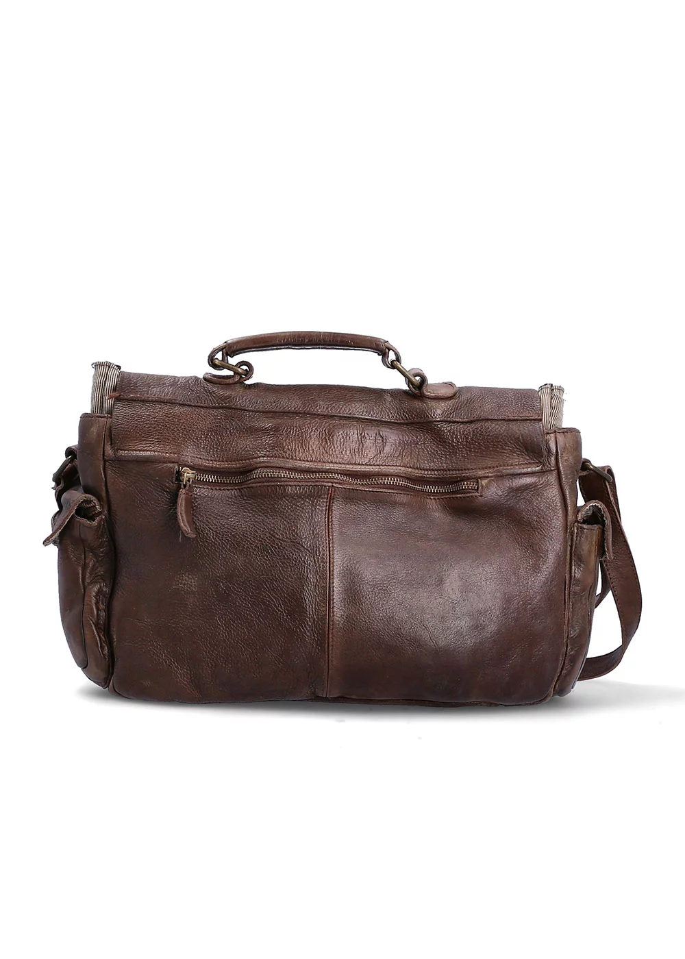 CARTABLE WLADIMIR CUIR VINTAGE MARRON