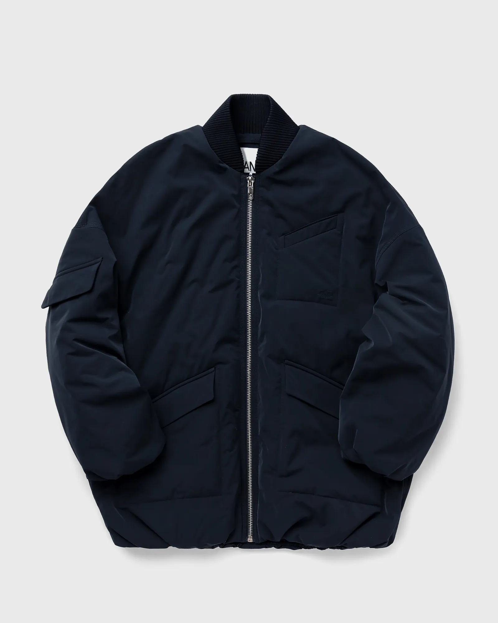 Ganni Light Twill Oversized Bomber Jacket