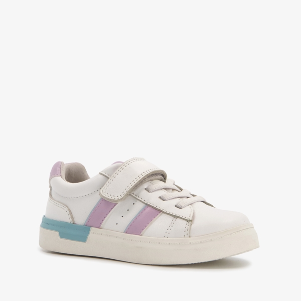 TwoDay leren meisjes sneakers wit lila