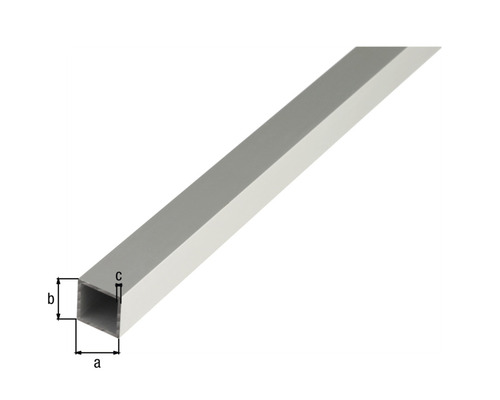 BA-profiel vierkant aluminium naturel 30x30x2 mm, 1 m