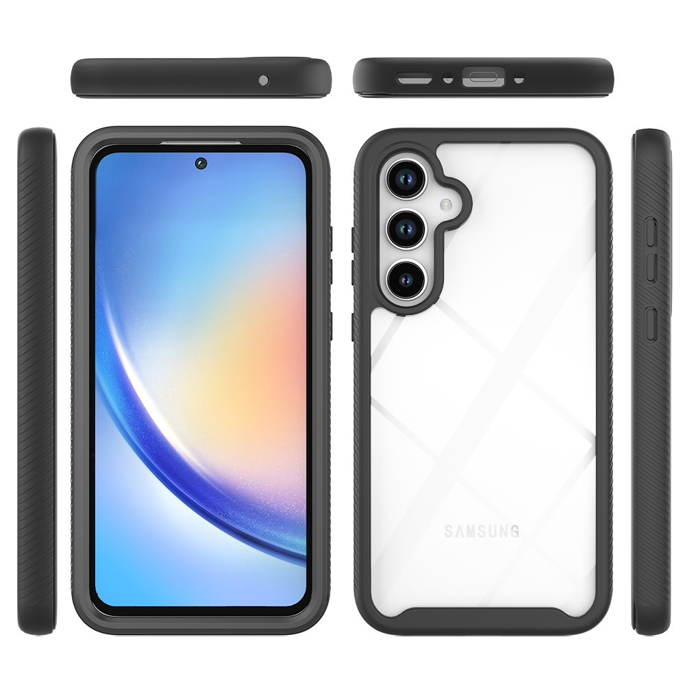Samsung Galaxy A56 / A36 Magnetische Schutzhülle mit Panzer Glas Backcover   Display- / Kameraschutz (Verschlussmechanismus) - Schwarz