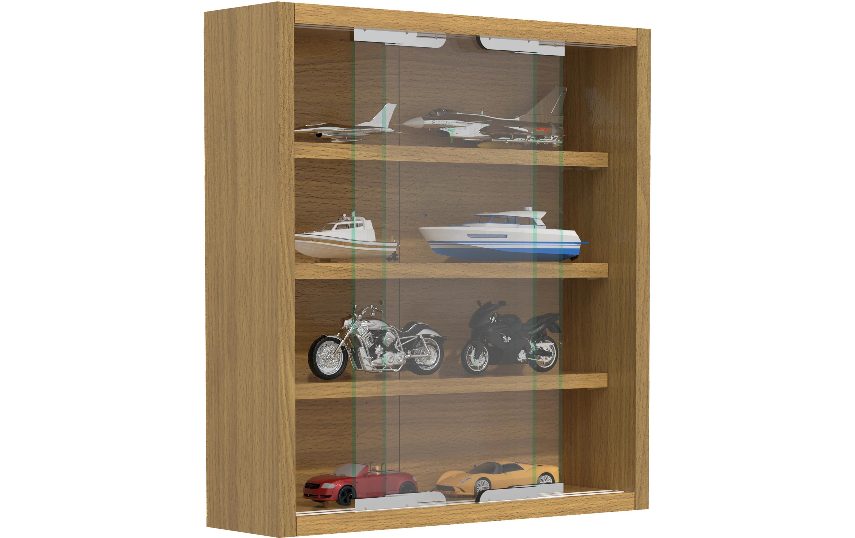 Vitrine Agisa S 37 x 40 cm, BucheHängevitrine für die Wandmontage