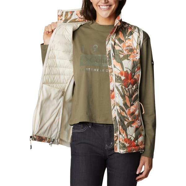 Doudoune randonnée COLUMBIA POWDER PASS™ VEST CHALK FLORICULTURE PRINT