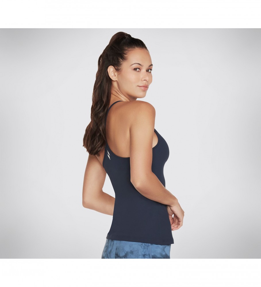 Sutiã Regata Skechers Camseta Goflex Racerback Shelf Bra Azul Marinho