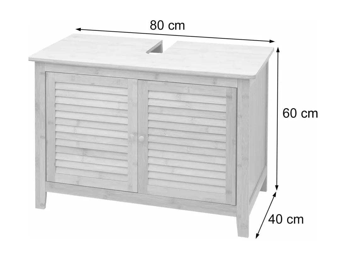 Meuble sous-lavabo MCW-B18, 60x80x40cm