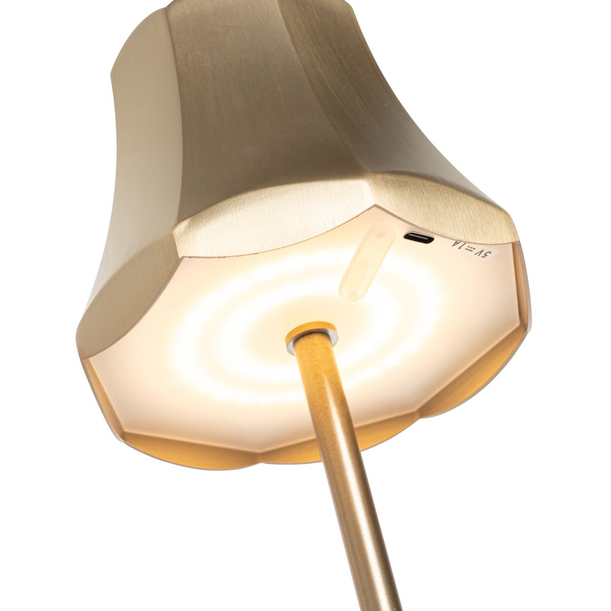 Retro tafellamp goud oplaadbaar IP44 - Granny