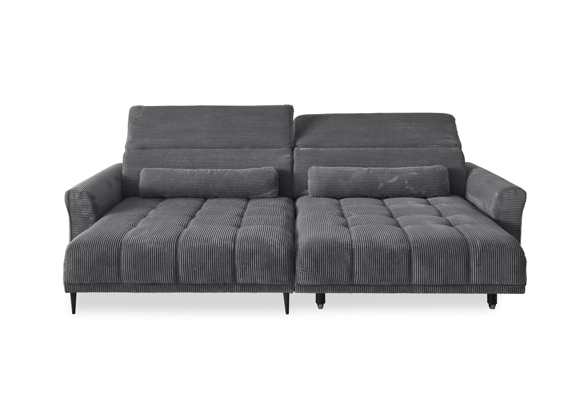 Ecksofa RAY 179 x 277 Cord dunkelgrau