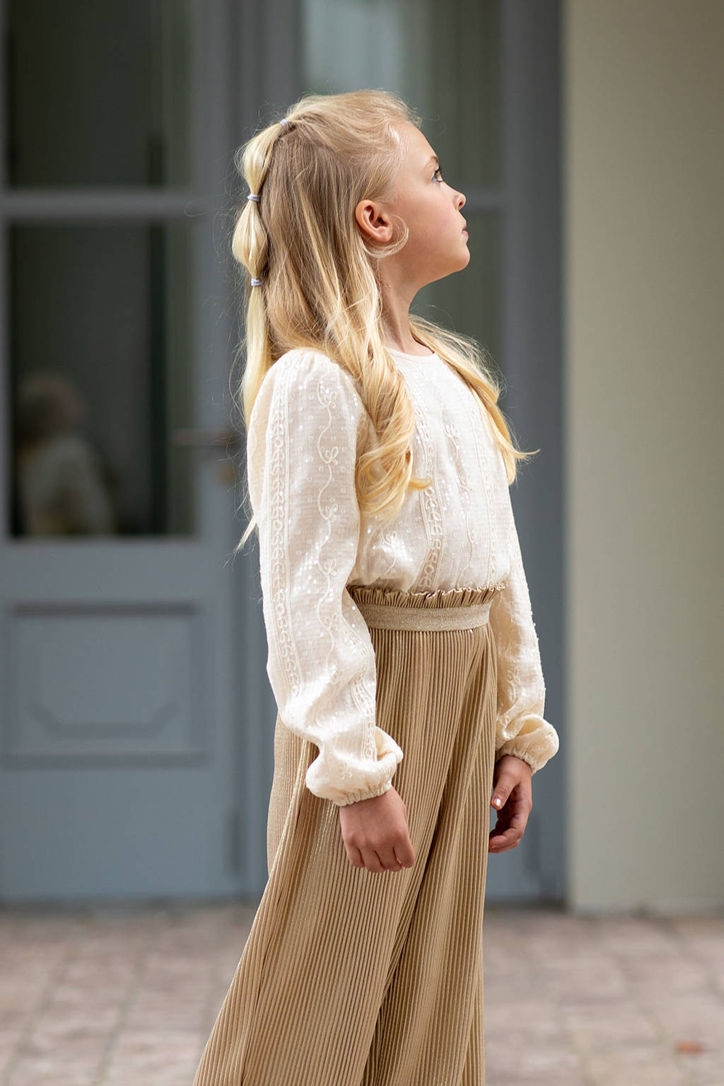 Like Flo straight casual broek goud