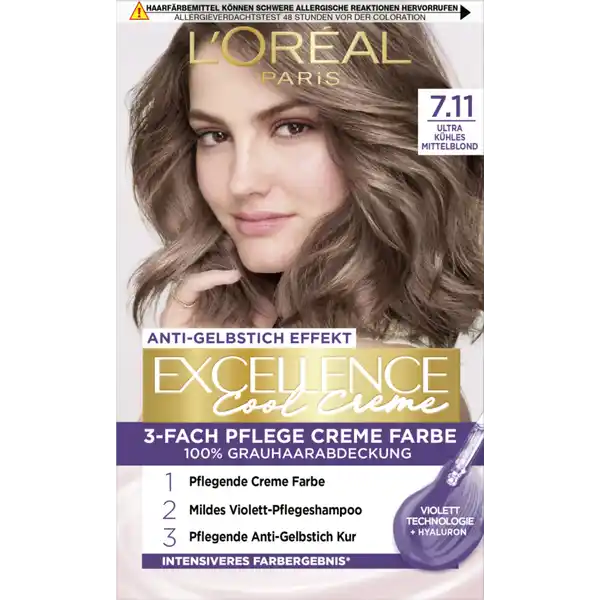 Cool Creme Coloration 7.11 Ultra Kühles Mittelblond