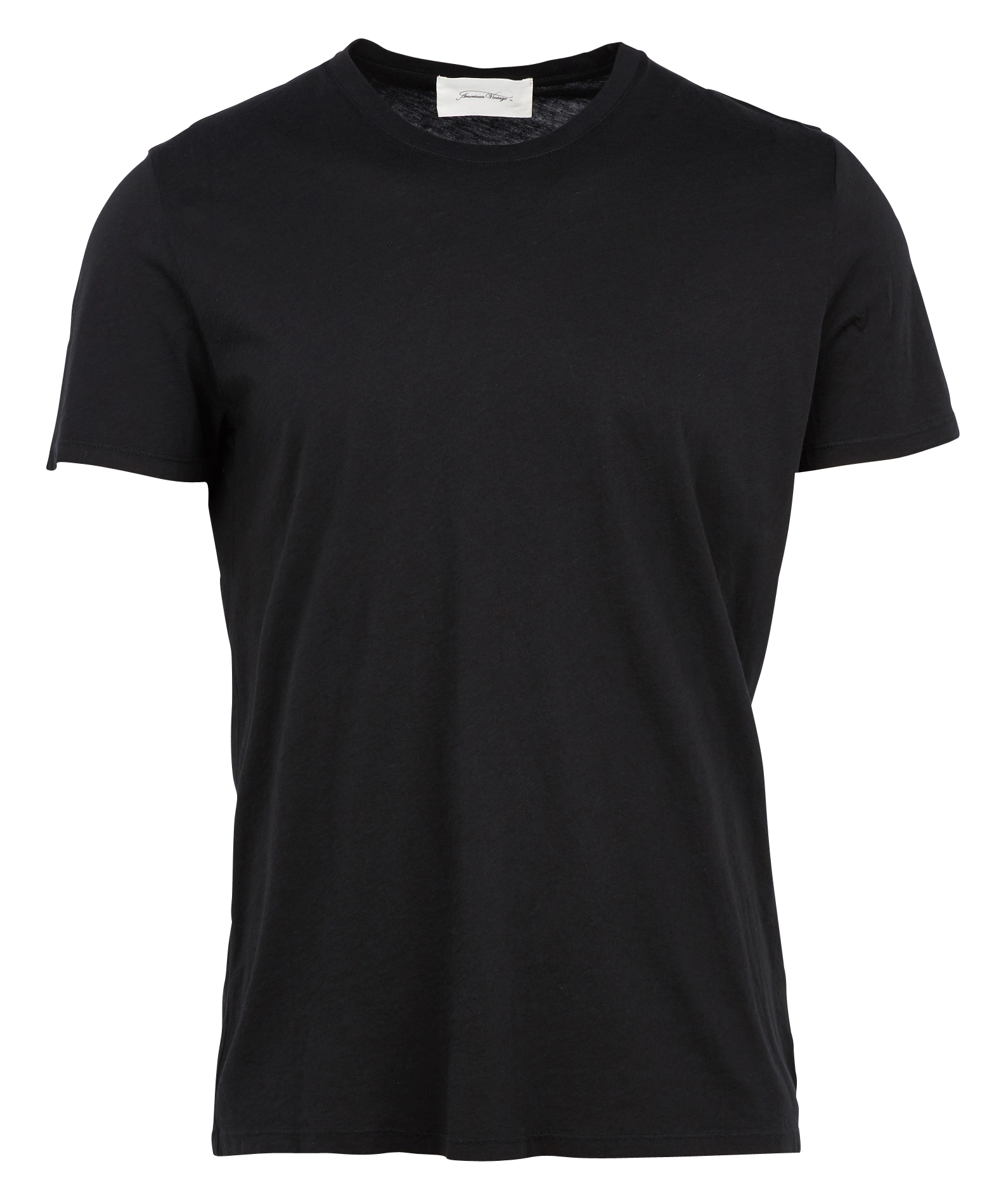 DECATUR - Tee-shirt col rond regular-fit en coton | Noir