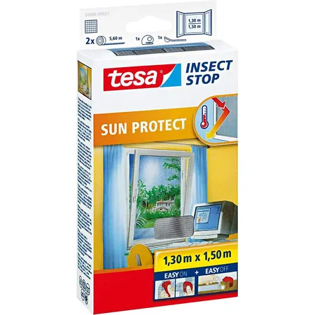tesa Fliegengitter mit Sonnenschutz für Fenster