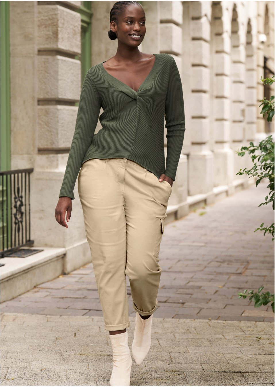 Pantalon cargo en twill