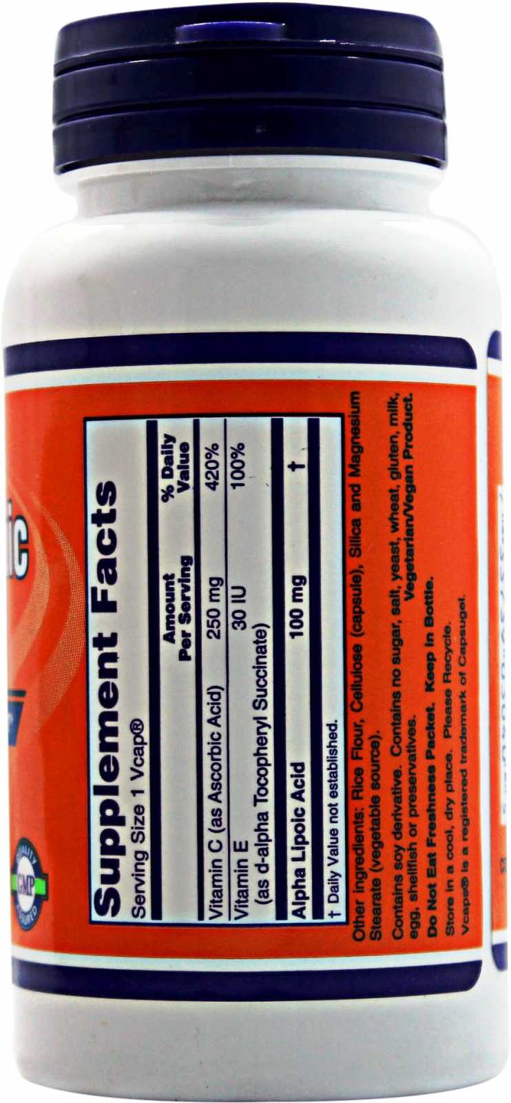 NOW Foods Ácido Alfa Lipoico 100mg 60 cápsulas