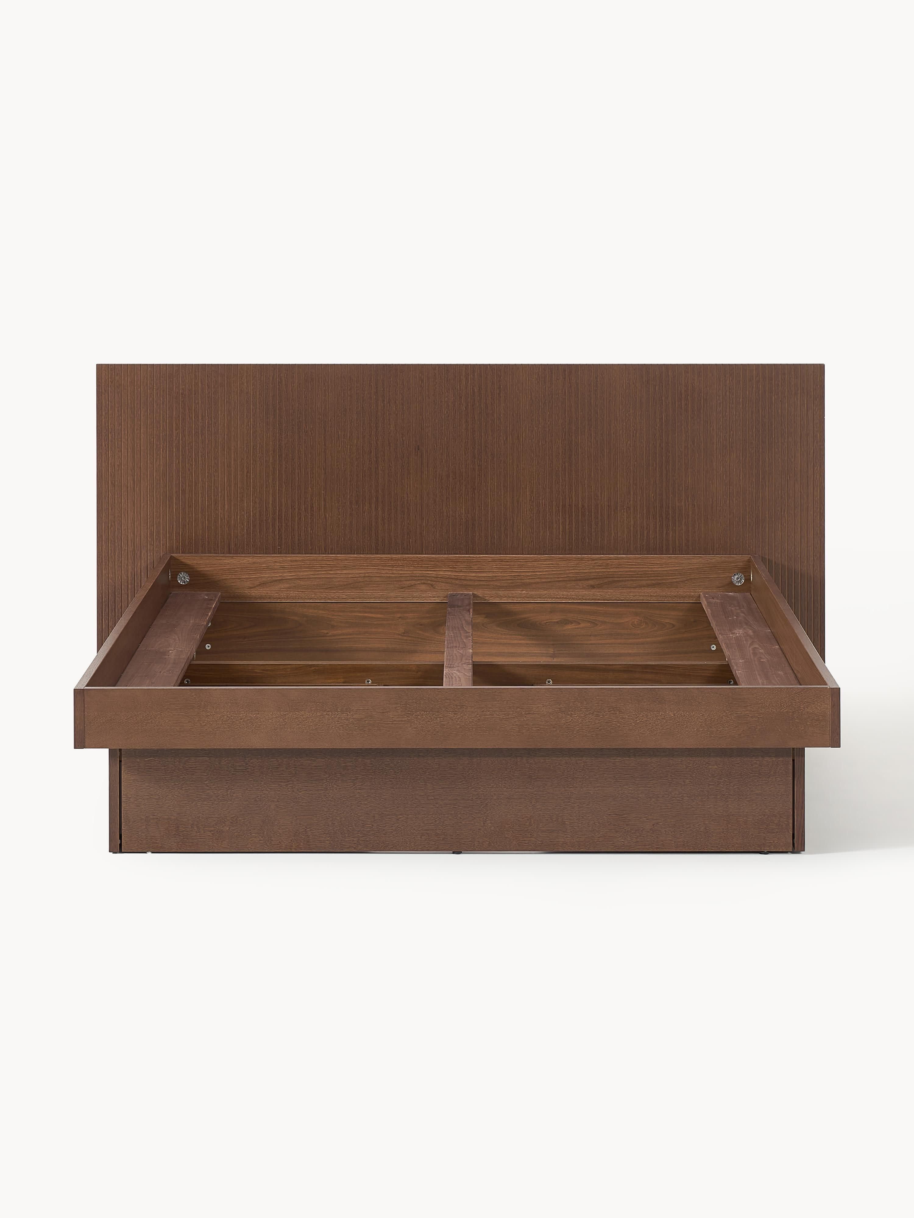 Houten bed Sato met lades en hoofdeinde