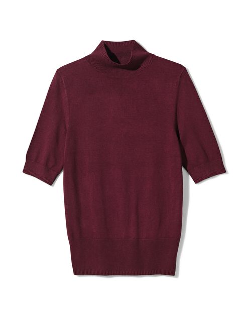 pull en maille pour femme bordeaux