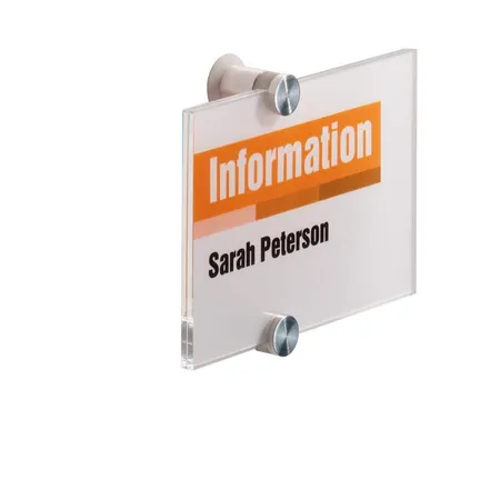 Durable 482119 Türschild Crystal Sign, 148 x 105 mm, transparent