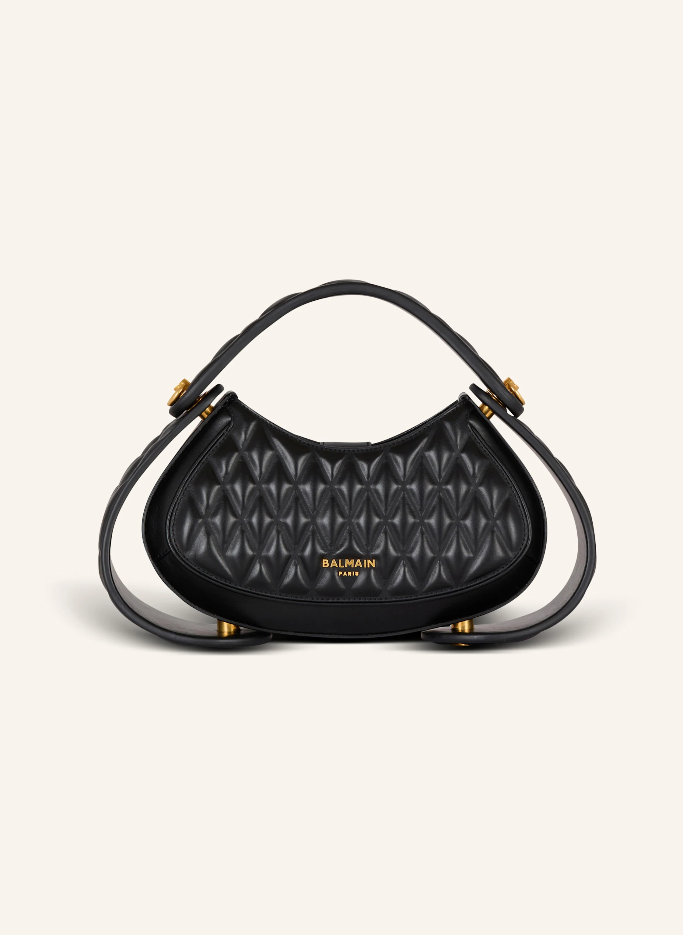 BALMAIN Mittelgroße Tasche Jolie Madame aus gestepptem Leder