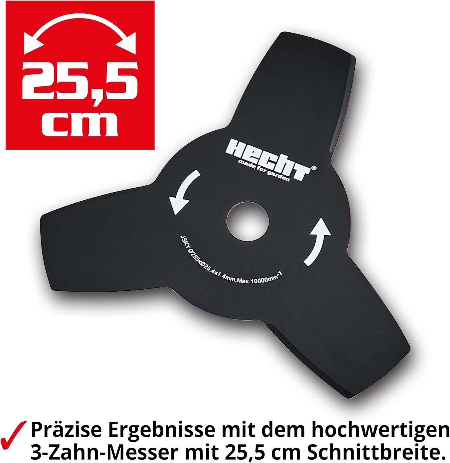 HECHT Rasentrimmer Benzin - Freischneider Benzin mit 2-Takt-Motor – 43 cm und 25,5 cm Schnittkreis – Mit Doppel Faden Spule und Metallmesser, Komfort-Tragegurt, Lenkradgriff Rot