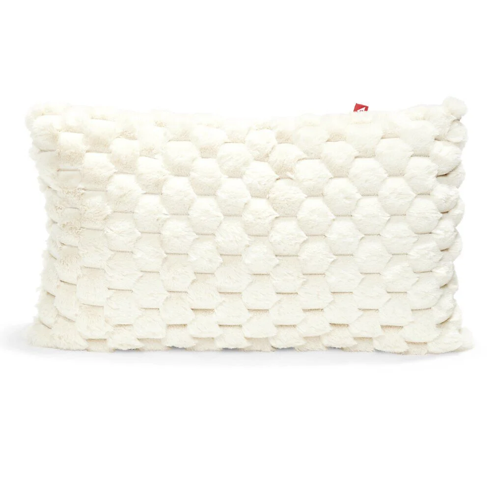 Housse de coussin ronds fausse fourrure lapin 30x50cm - 3 modèles