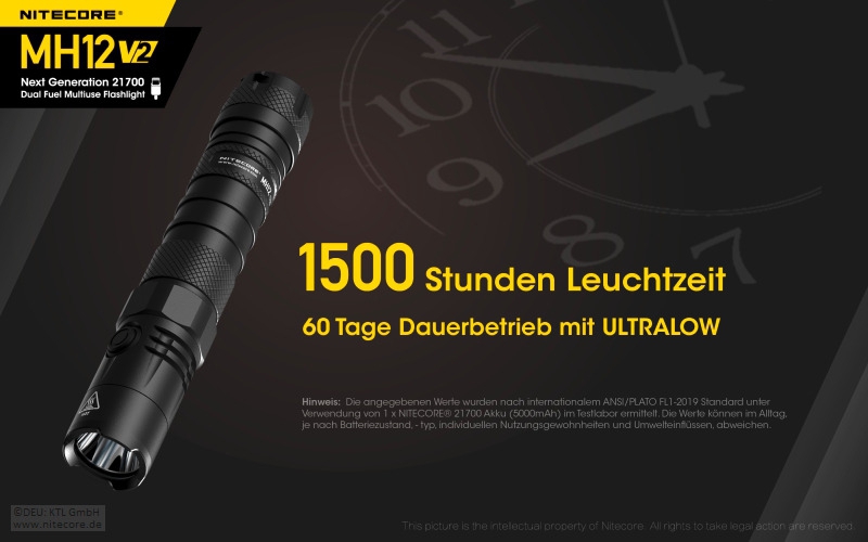 Nitecore Hybrid Taktische Taschenlampe MH12 V2.0