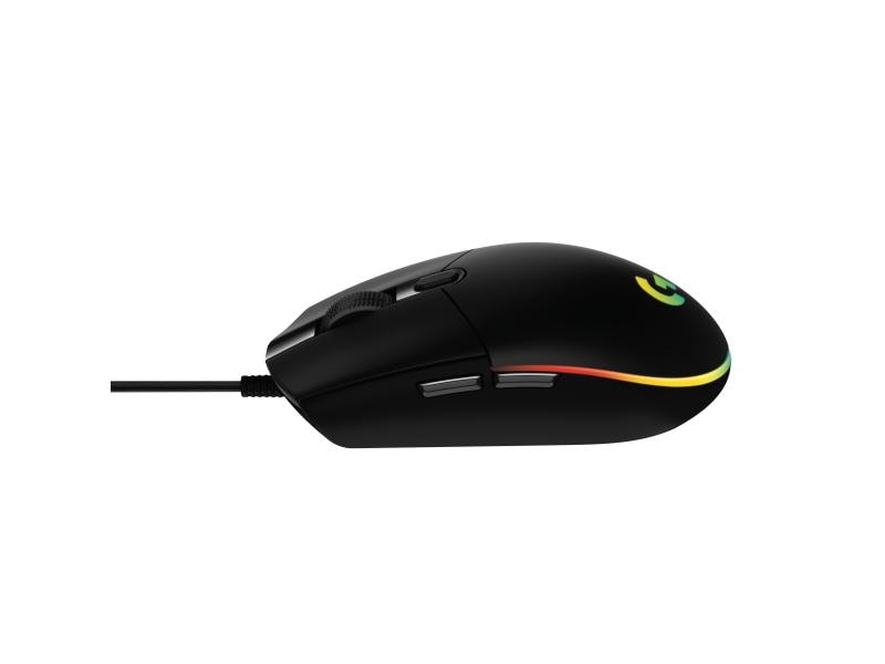 Logitech Gaming-Maus G203 Lightsync Schwarz Reaktionsschnelle und leichte USB-Gamingmaus