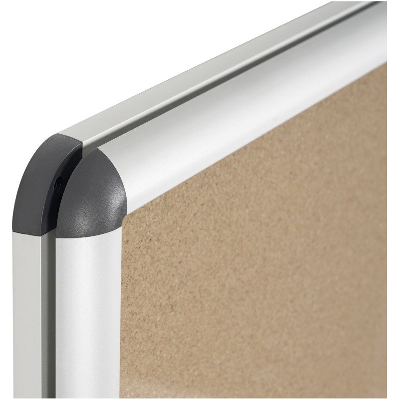 Vitrine intérieure fond liège porte battante cadre aluminium Bi-Office Enclore - 12 feuilles