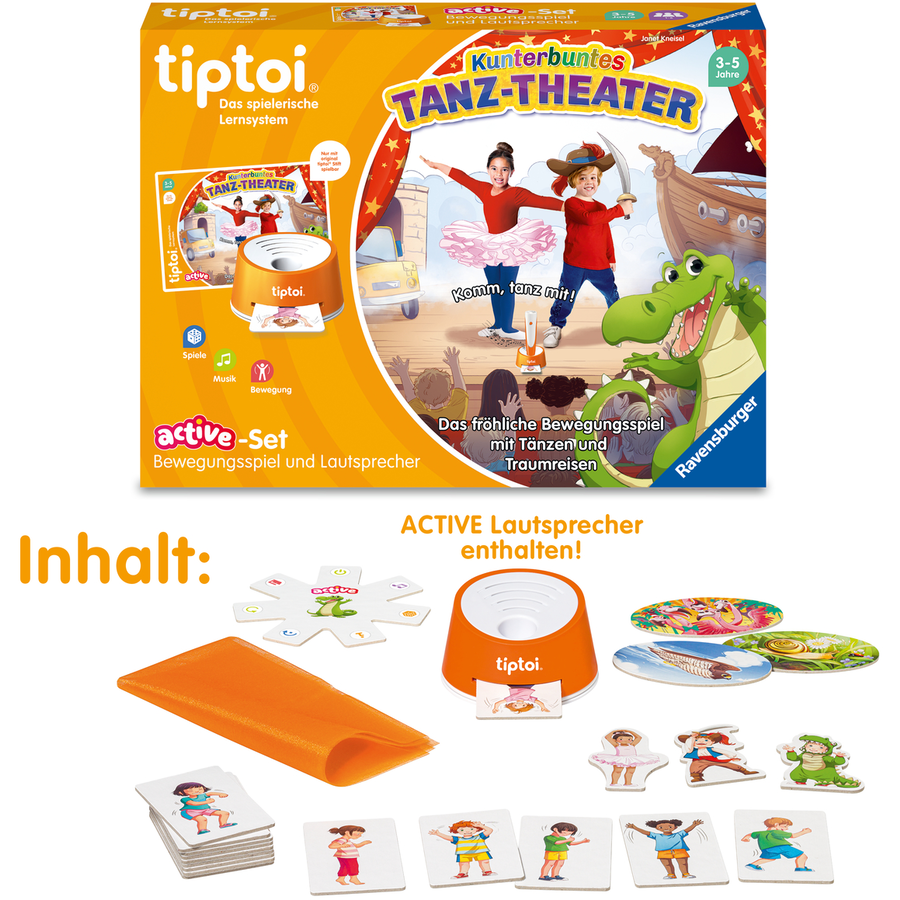 Ravensburger tiptoi® ACTIVE Set Kunterbuntes Tanz-Theater