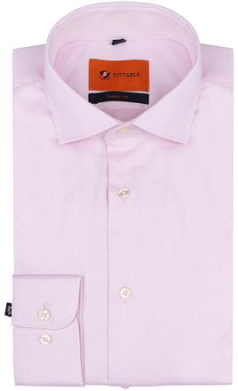 Suitable Overhemd Roze Skinny Fit 241-2 Skinny pink twill kopen