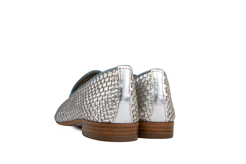 Pertini Loafer Escalera Silver Vlecht